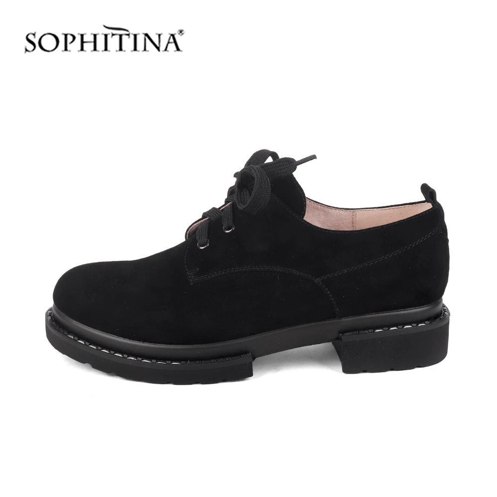 SOPHITINA/Стильные туфли на плоской подошве со шнуровкой Простые Модные неглубокие