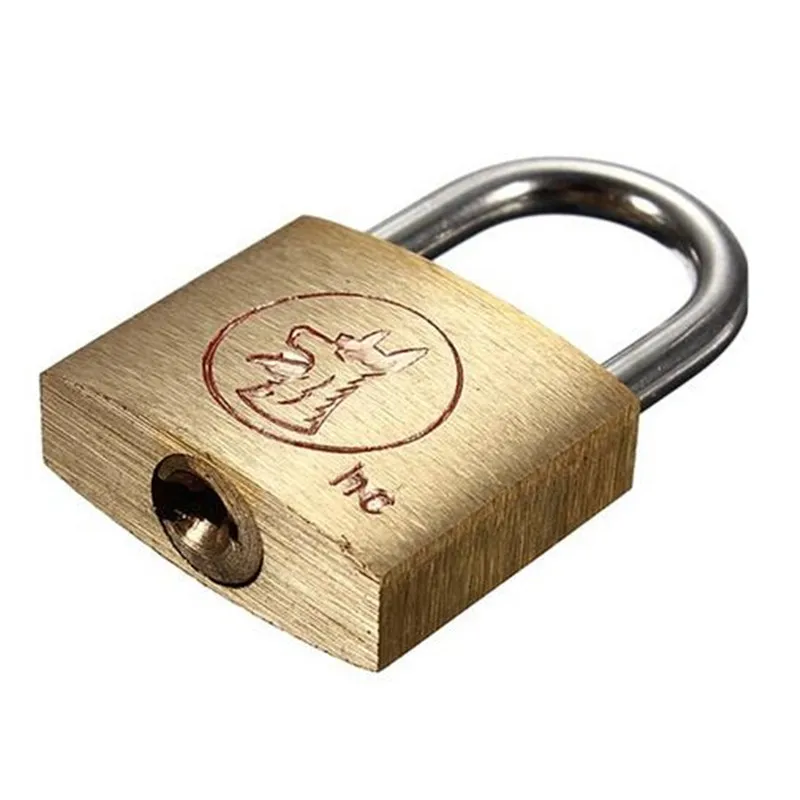 Латунный замок с длинной скобой для багажа/чемодана/ворот 3 надежных ключа