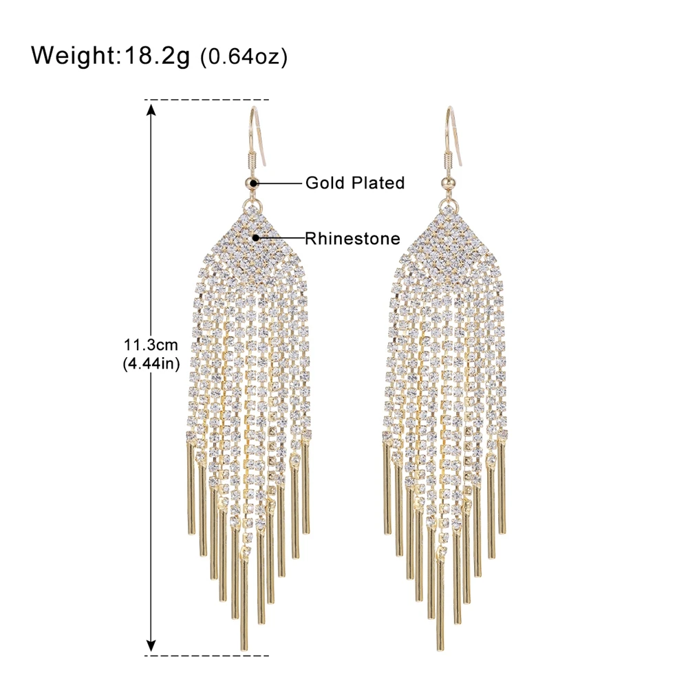 Mecresh эффектные длинные висячие серьги с бахромой и кисточками ювелирные изделия