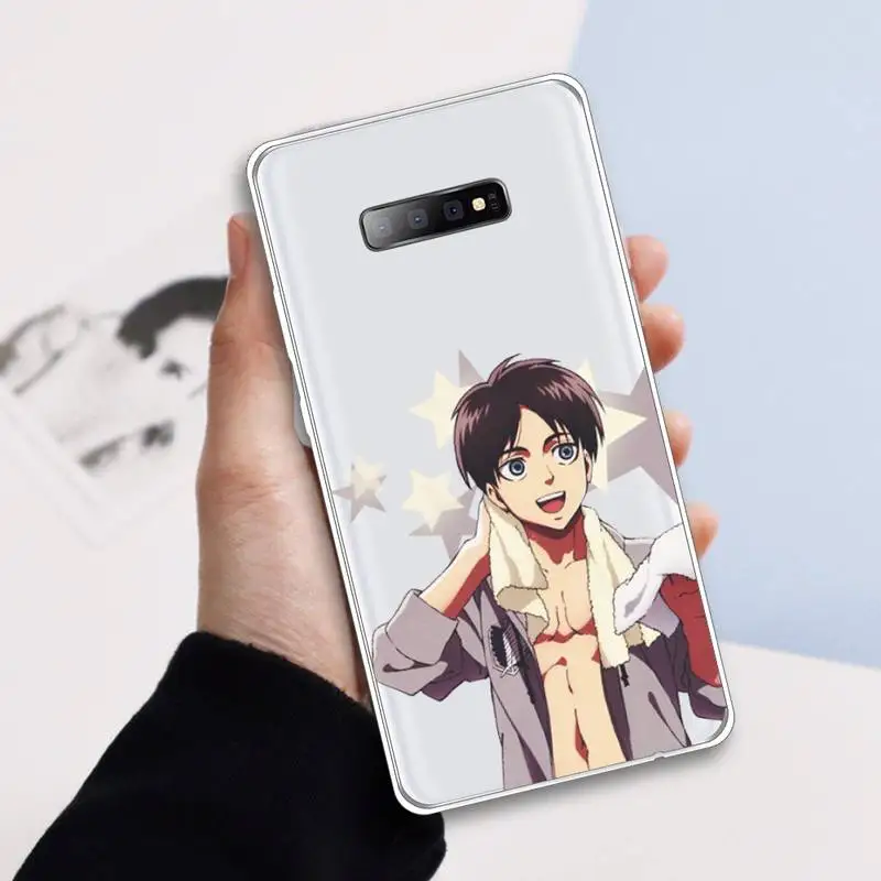 

Anime Attack on Titan Phone Case Transparent For Samsung Galaxy A 71 21s S note 8 9 10 plus 20 ultra