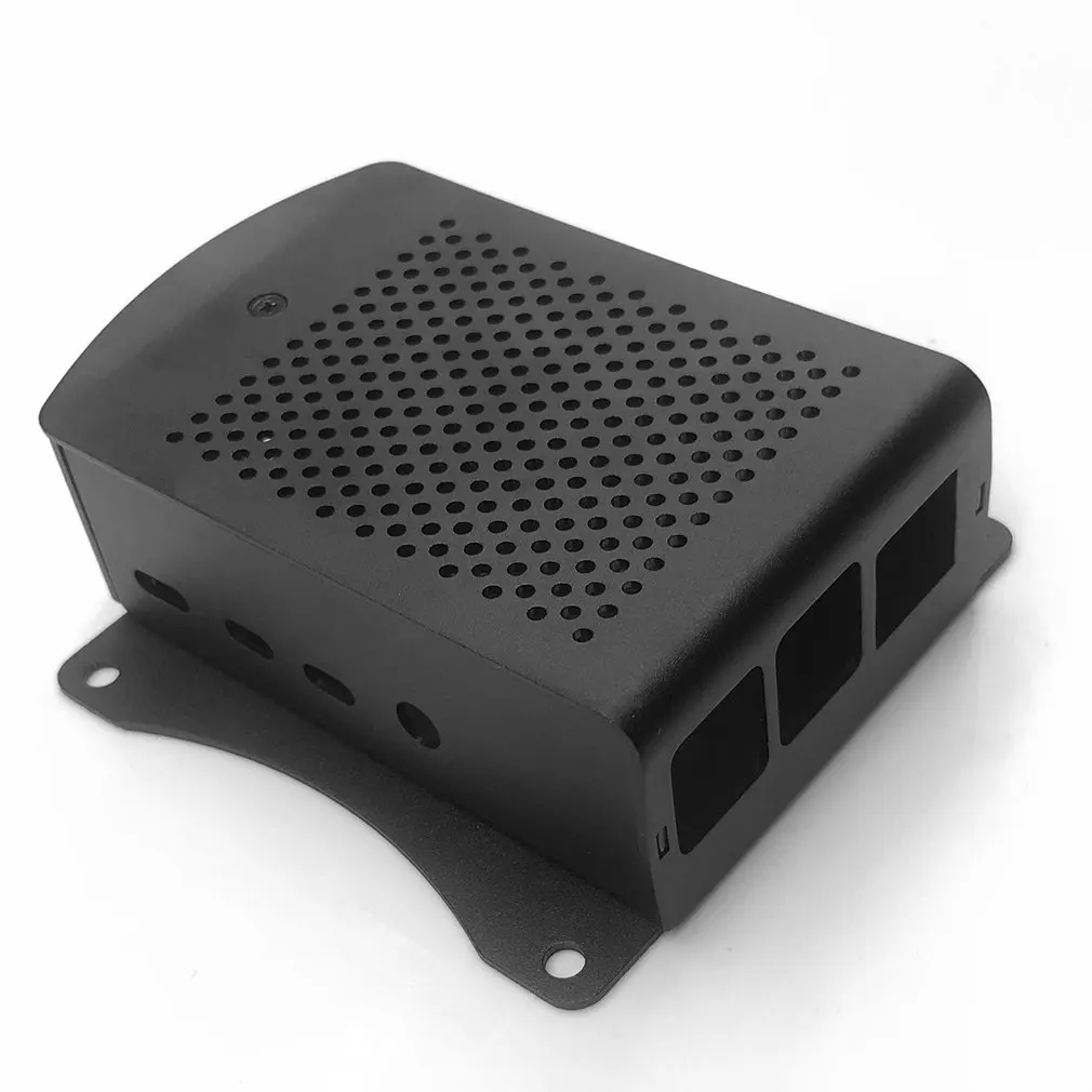 Для Raspberry Pi 4B алюминиевый корпус черный металлический корпус коробка с вентилятором черный корпус для RPI 4 Модель B RPI 4B чехол