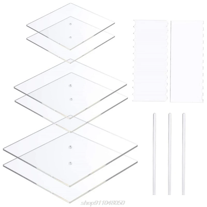 Набор акриловых круглых/квадратных дисков для торта базовые панели с