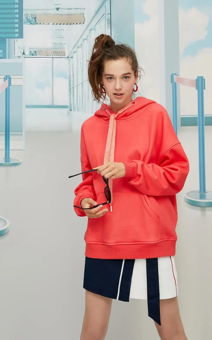 Vero Moda Новые поступления Ins стиль сплошной удобный толстовка с капюшоном | 319433506
