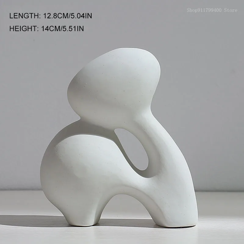 

Ceramic vase home decoration crafts gifts white plain geometric flowerpot Art Vase garden decoration