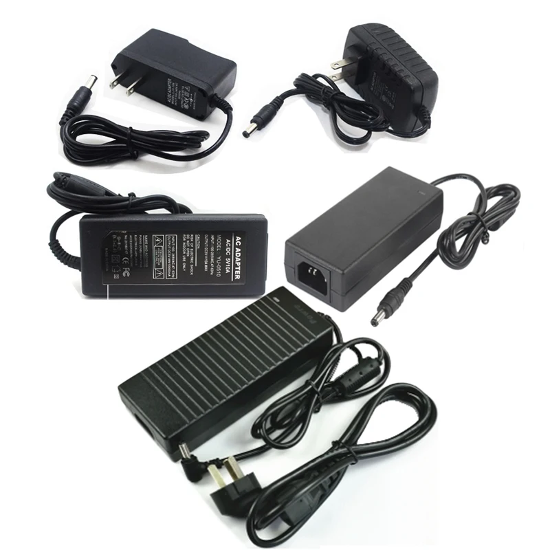 12 В адаптер питания для светодиодной ленты AC110-220V к DC12V 1A 2A 3A 4A 5A 6A 10A трансформатор с EU/US/UK/AU разъем