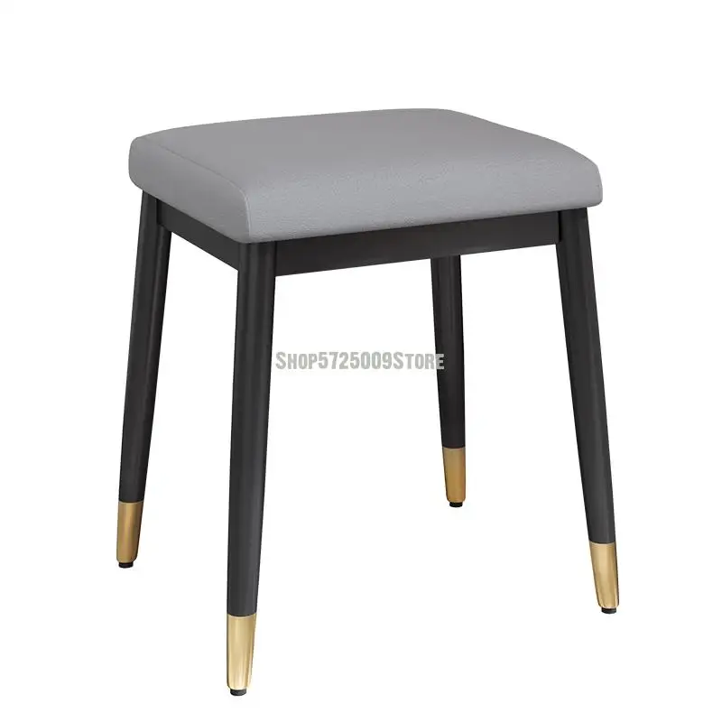Nordic dressing table stool simple low square net red ins makeup chair modern bedroom small round | Мебель