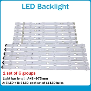 Комплект Nuevo 12 пьез tira de luz LED для samsung UE48JU6000 BN96-34793A BN96-34794A s_5u75 _ 48 _ fl_r6 s_5u75 _ 48 _ fl_l5 LM41-00121G