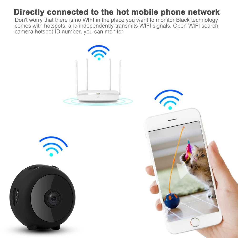 1080P Mini Camera Wifi Infrared Night Vision Room Security Storage Micro Video Recorder Surveillance USB | Безопасность и защита