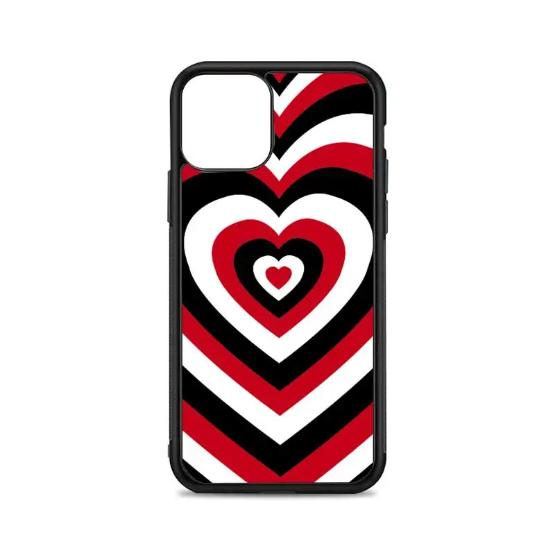 

black White Red Phone Case for iPhone 12 mini 11 pro XS Max X XR 6 7 8 plus SE20 High quality TPU silicon and Hard plastic cover