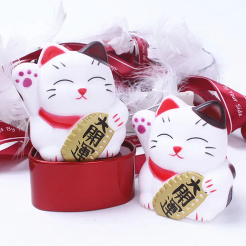 Милая Копилка в форме счастливого кота коробка для хранения монет креативные