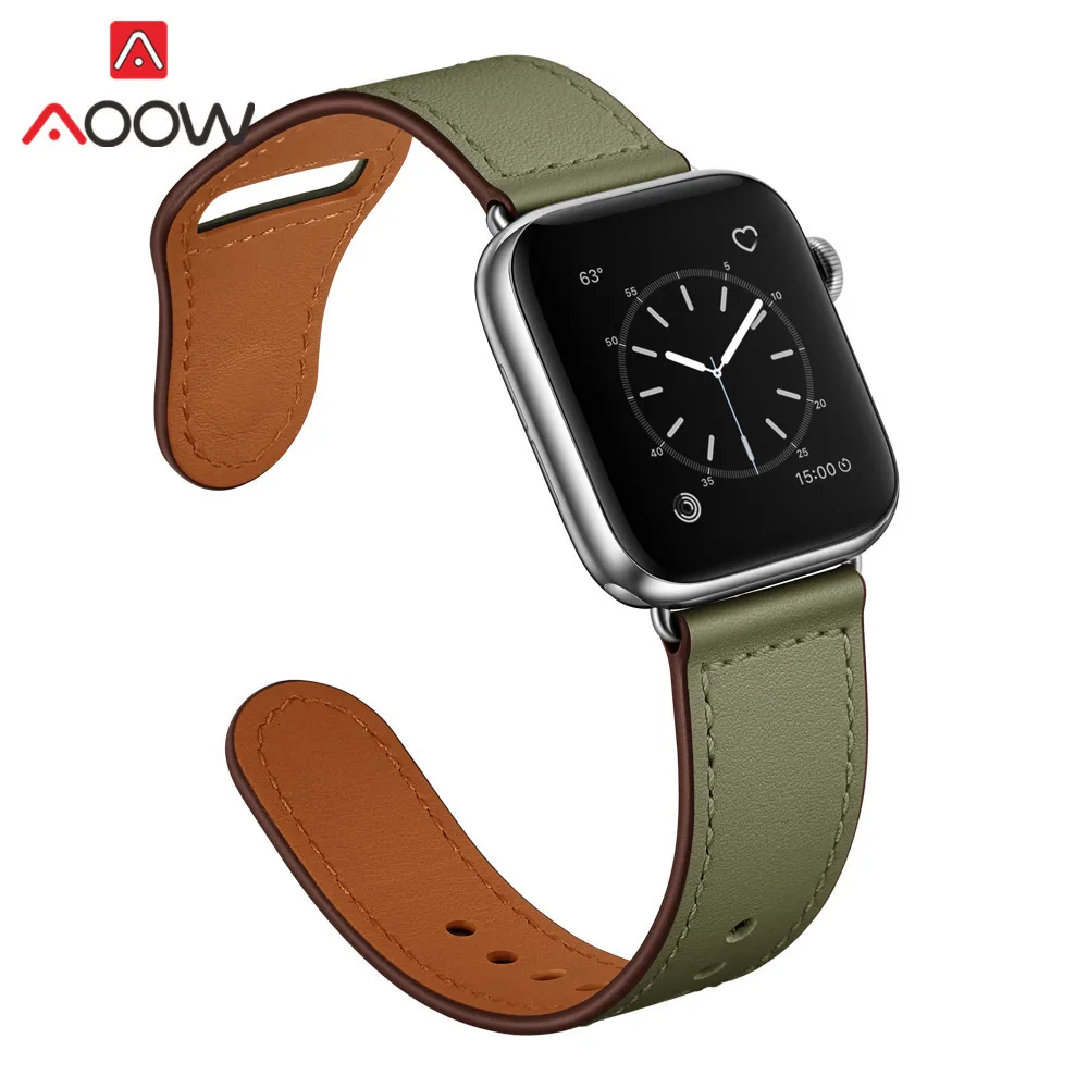 Ремешок-Петля из натуральной кожи для часов Apple Watch 38 мм 42 мм 40 мм 44 мм браслет-ремешок для часов Карлос Корреа аксессуары для iwatch 1 2 3 4