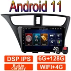 Автомобильная Мультимедийная система с GPS, IPS радио, видеоплеером, Android 11, стерео-навигацией, 8 + 128 DSP для Honda CIVIC Hatchback 2012-2017