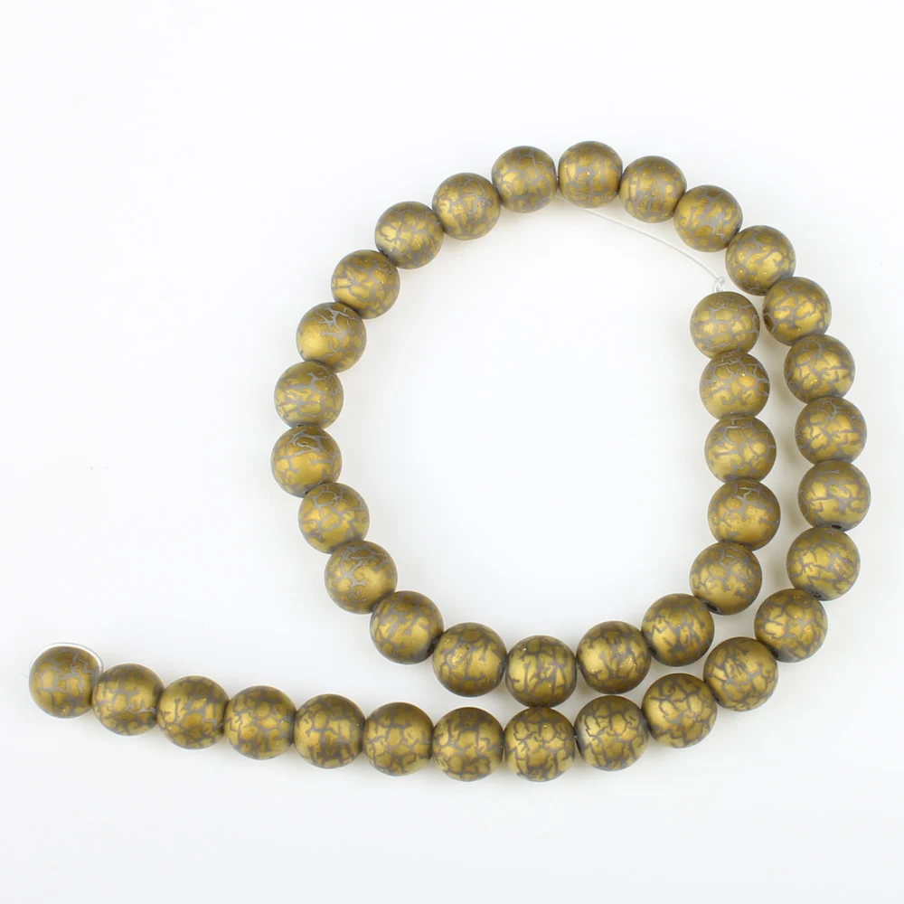 

8mm Natural Weathering Agates Bead Ghost Crack Frosted Loose Beads Charms Women Jewelry Making DIY Necklace Bracelet Accessories