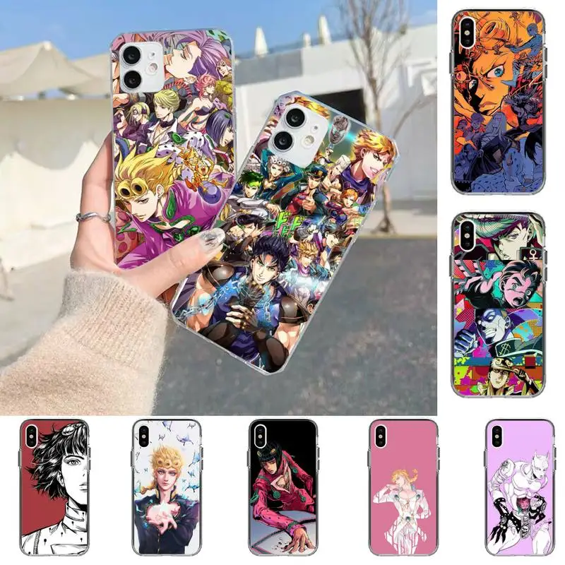 

Anime JoJos Bizarre Adventure Phone Case for iPhone 11 12 13 mini pro XS MAX 8 7 6 6S Plus X 5S SE 2020 XR