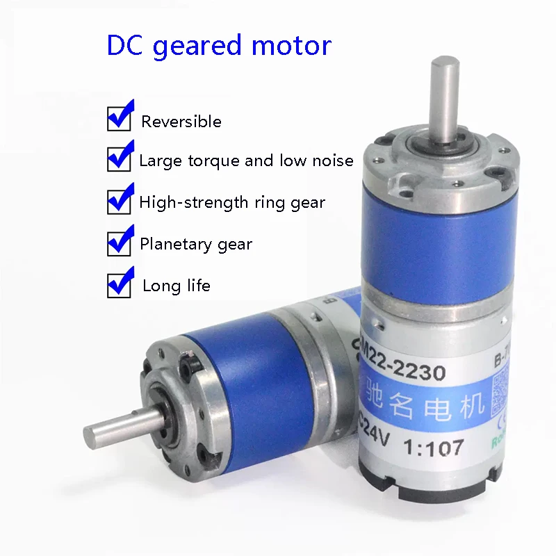 

CM22-2230 Mini 22 мм планетарный редукторный двигатель электронная парковочная система 12 В 24 В постоянного тока редукторный двигатель