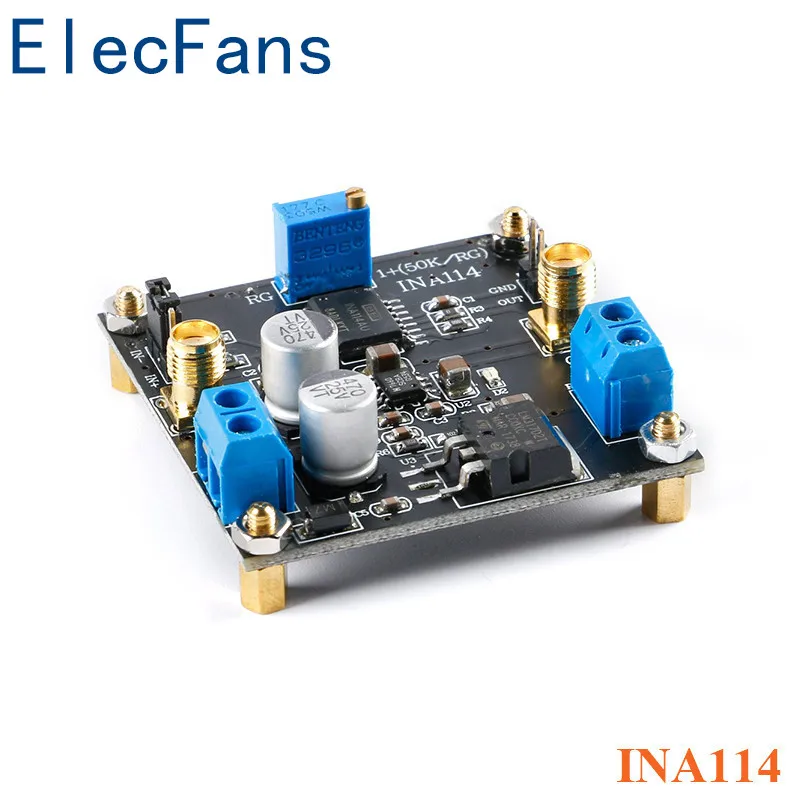 Плата усилителя приборов INA114 1000 дюйма Регулируемый одиночный источник питания