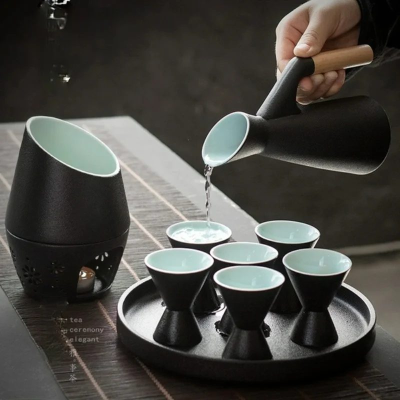 

Mini Japanese Wine Equipment Modern Mens Gift Set Luxury Personalized Sake Cups Set Design Barek Na Alkohol Bar Wine Set BS50WC