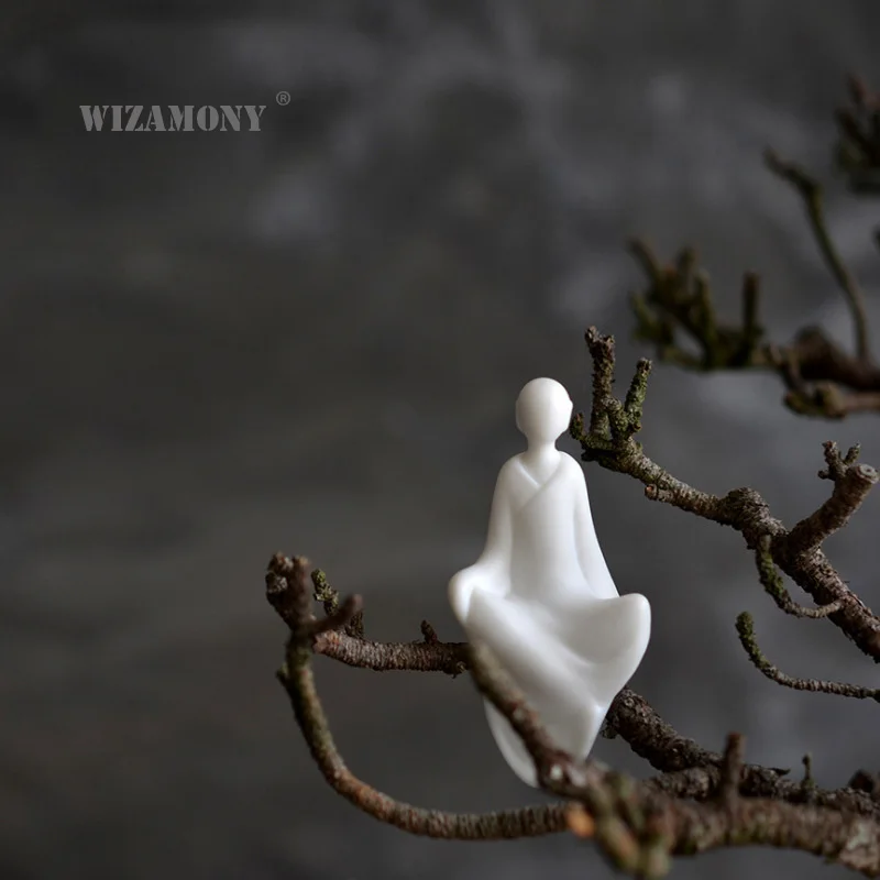 WIZAMONY Tea Pet Новое поступление популярный белый керамический Маленький Будда B