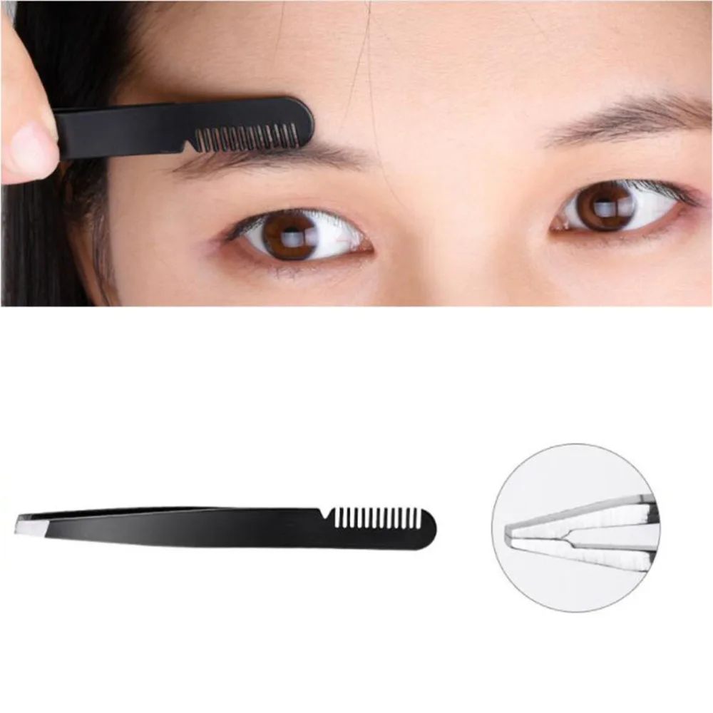 

4pcs Beauty Suit Beginner Eyelash Comb Clip Stereoscopic Cutting Skin Care Tools for Girls (Bl
