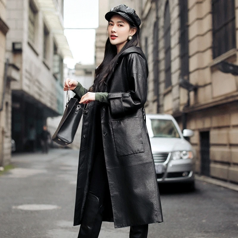 Рисунок 3 - Женский Длинный тренчкот из натуральной овечьей кожи