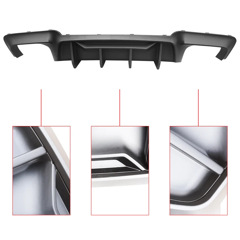 

Loyalty for 2010-2016 BMW M5 F10 Rear Diffuser Lip Splitter Spoiler Matter Black PP Plastic Car Accessories
