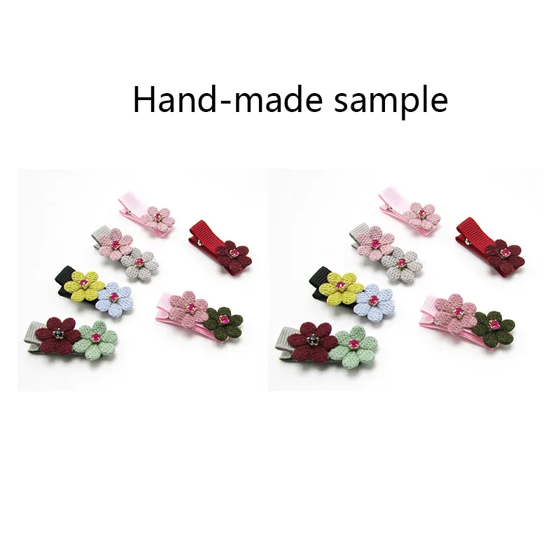 

40pcs 2*2cm Woolen Mini Flower Padded Patches Appliques for DIY Kids Hat Clothing Headwear Hair Clips Sewing Supplies Decor