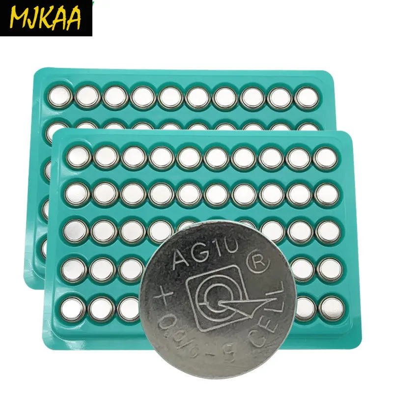 100 шт. AG10 Щелочная 1 5 В Кнопочная батарея G10 LR1130 1130 SR1130 389A LR54 L1131 189 батарейки для