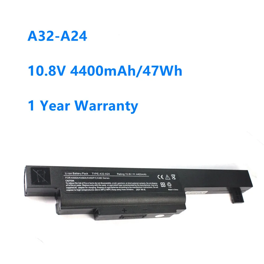 Аккумуляторная батарея для ноутбука MSI A32-A24 PAN4 K480A K480P K480N i3G I5 i7 D1 D2 K480P-I5D4 D6 10 8 V 4400mAh