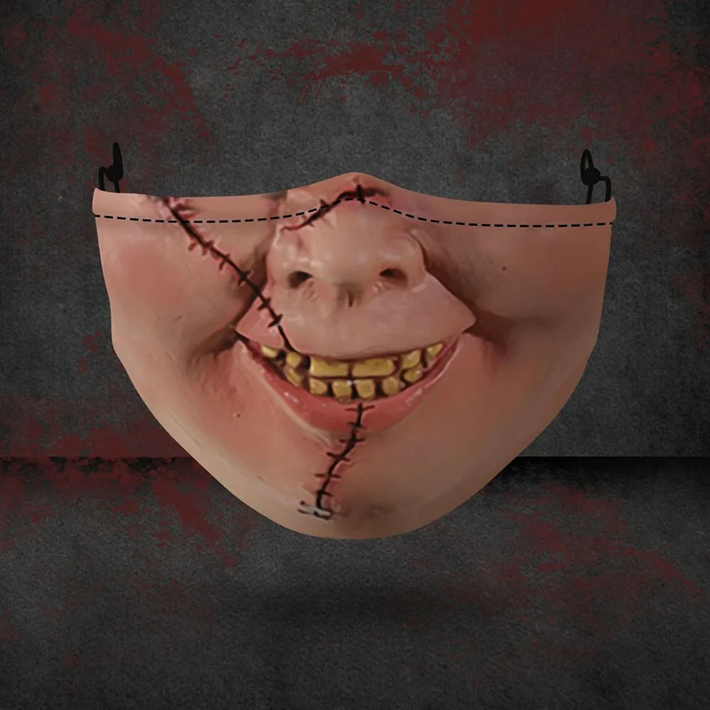 Забавные Джокер маски 3D Модный с принтом череп для взрослых Чехлы рот косплей на