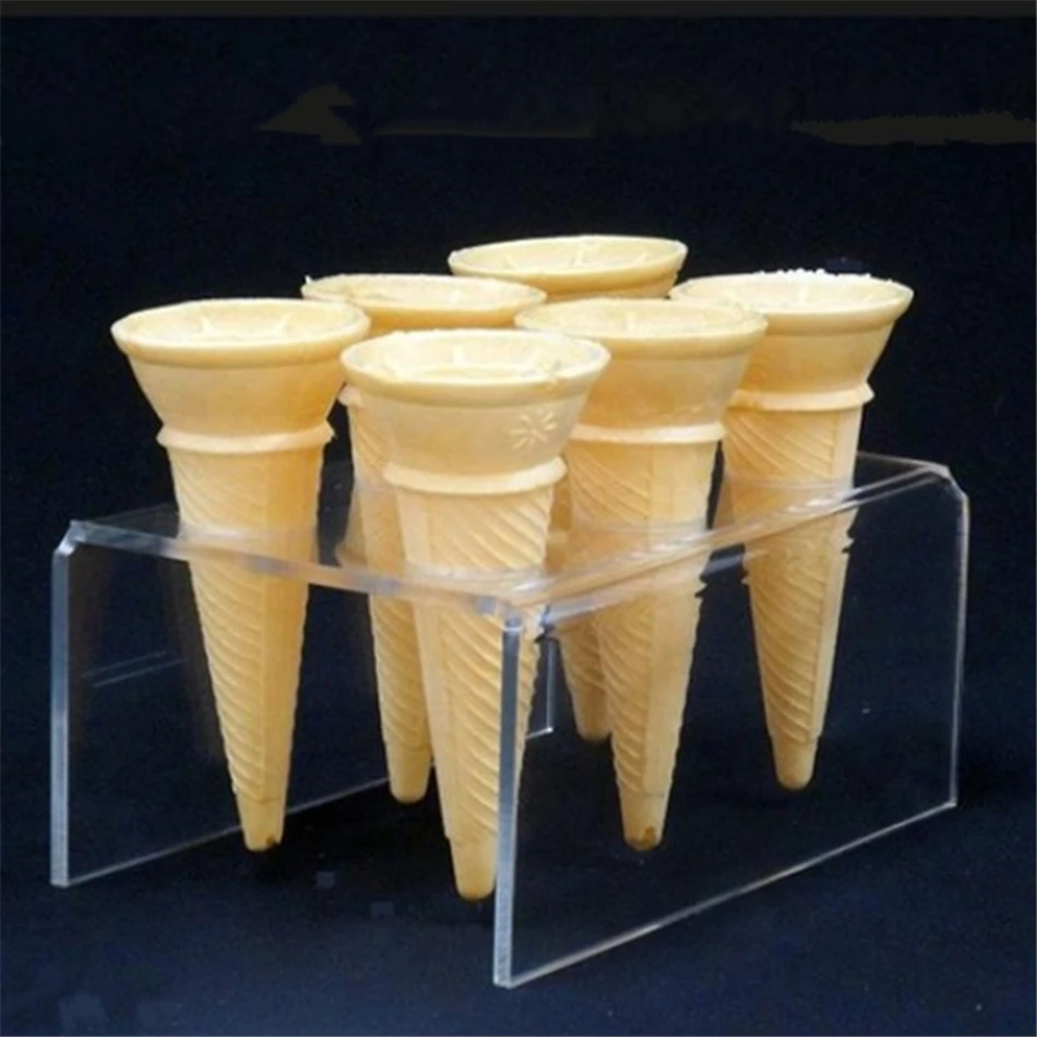 6 отверстий конус для мороженого конфетный акриловый каботажный торт конусная