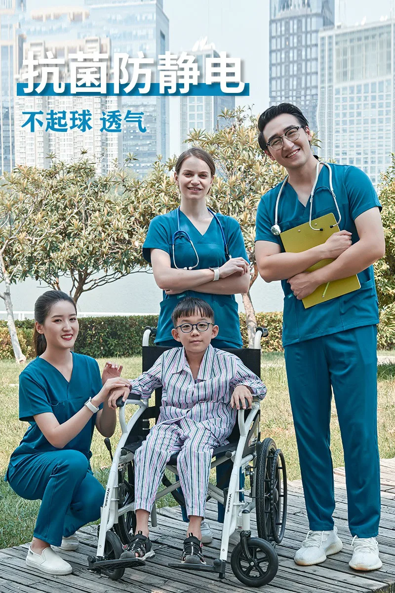 Женский комбинезон с коротким рукавом для врачей в операционной мужское платье