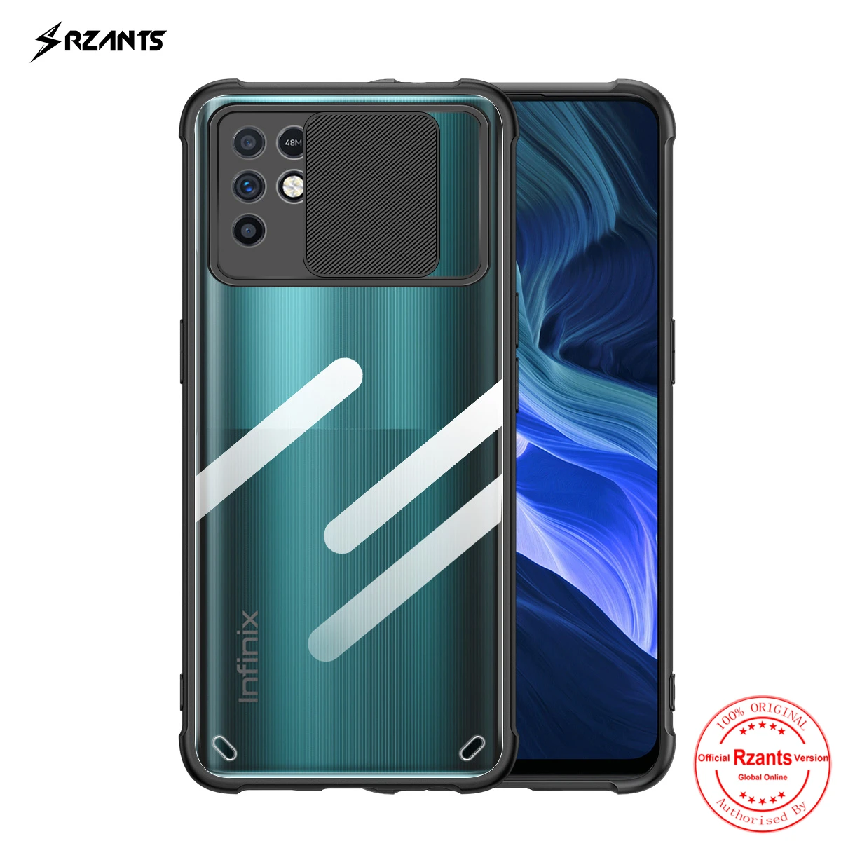 Rzants For Infinix Note 10 Infinix Note 10 Pro Case [Lens Protection] Camera Protect Slim Transparent Cover