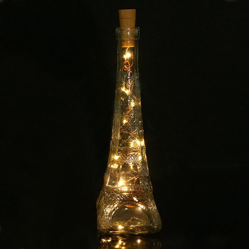 Гирлянда в форме винной бутылки на солнечной батарее светильники винных бутылок