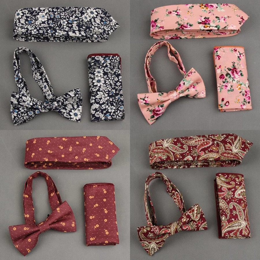 Ricnais Классический 6 см тонкий мужской бабочка Карманный платок галстук наборы