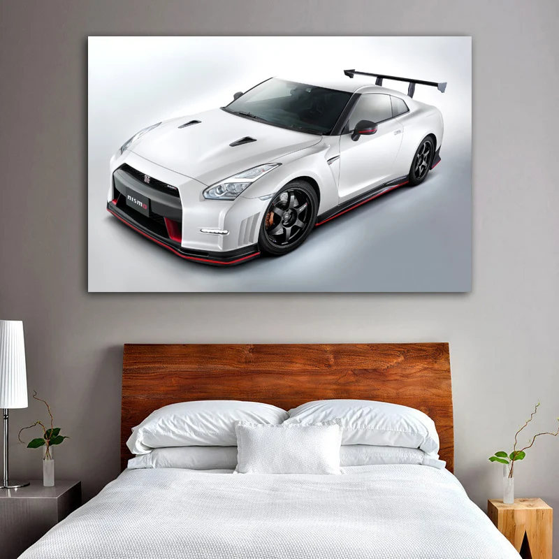 Nissan GTR Nismo суперкар настенные художественные плакаты холст печать с деревянной