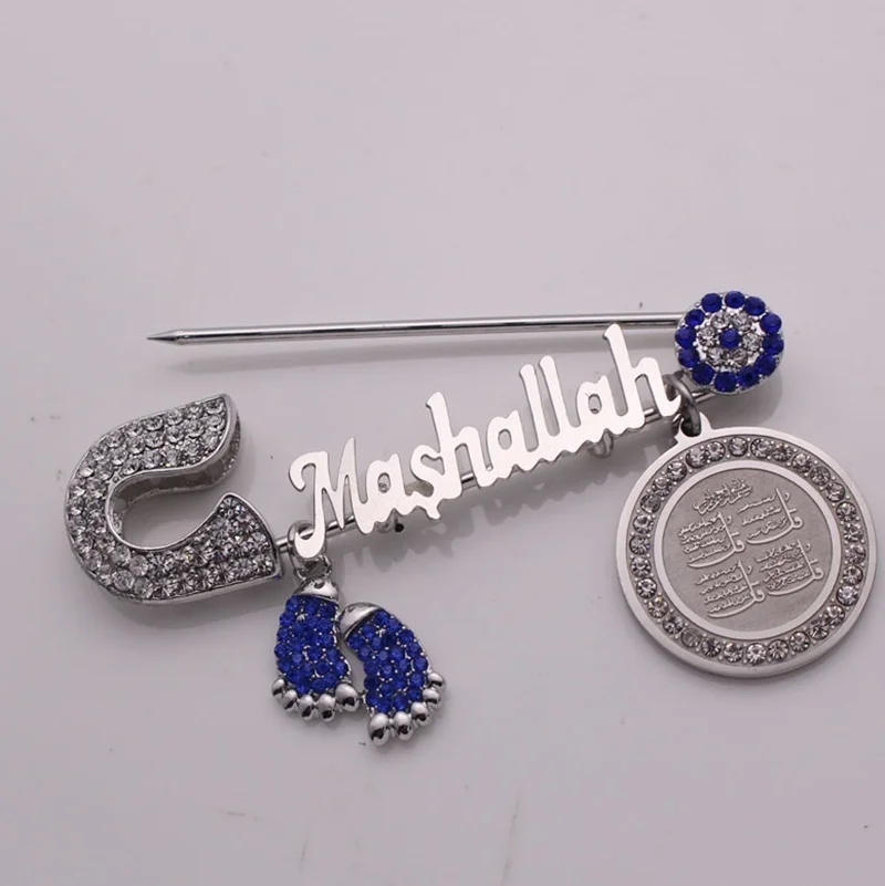 

Islam Muslim Quran Pendant Turkish Blue Evil Eye Baby Pin Brooches