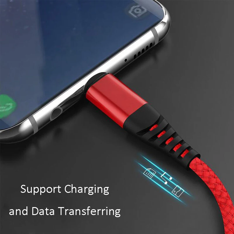 Кабель Micro-USB type C для Xiaomi Redmi Note 7 USB-C кабель быстрой зарядки мобильного телефона