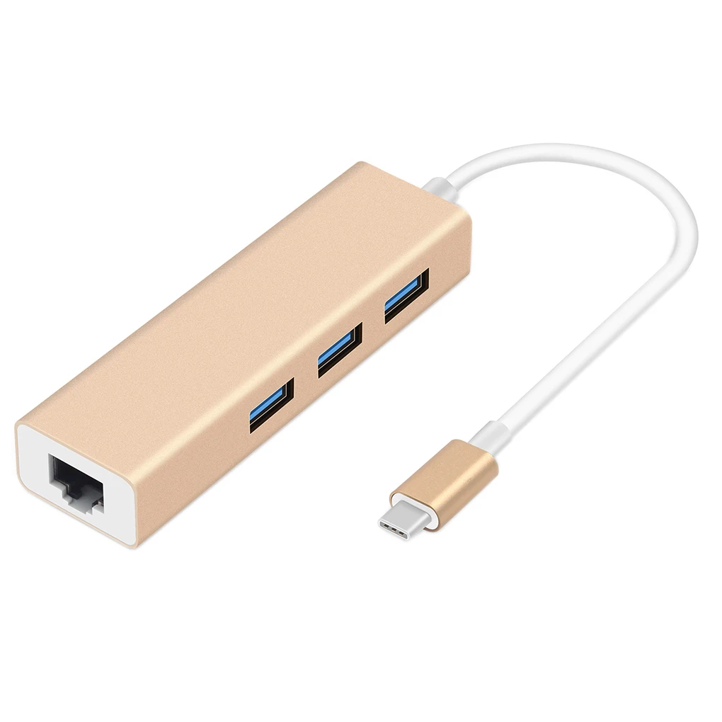 3 порта Type c к RJ45 + USB 0 сетевой адаптер Ethernet гигабитный концентратор 1000 Мбит/с
