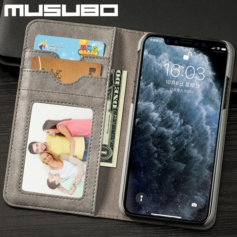 Musubo Роскошный чехол для телефона для iPhone 11 Pro Max Флип кожаный чехол s Чехол для iPhone 11 Xs Max XR X 8 7 Plus 6 Fundas кошелек Coque