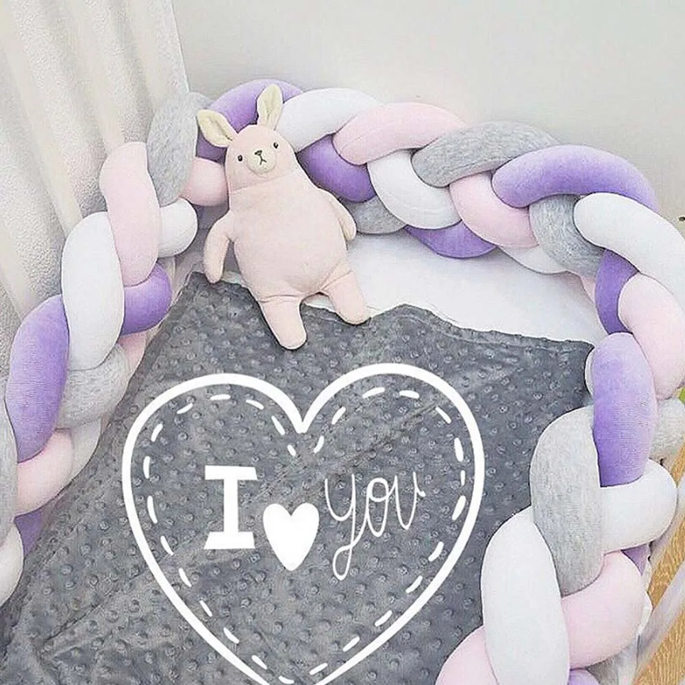 2 м длинный УЗЕЛКОВЫЙ 4 оплетка для детской кровати бампер забор новорожденных