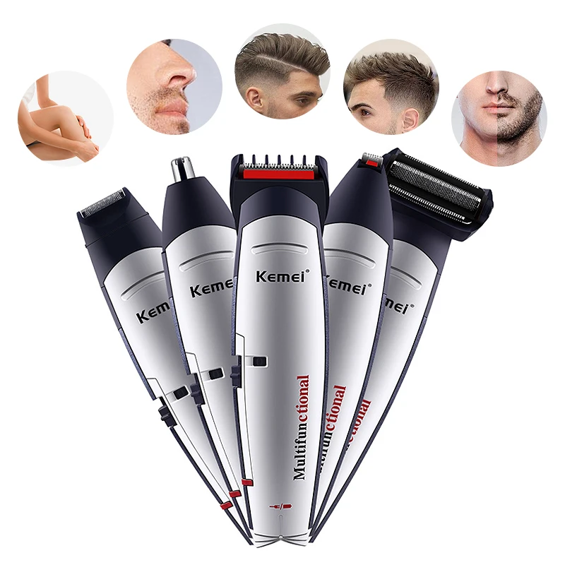 

Kemei 5 In 1 Men's Trimmer Hair Clipper Electric Razor Electric Clipper Hair Clipper Nose Trimmer Hair Stylist Clipper Tool 42D