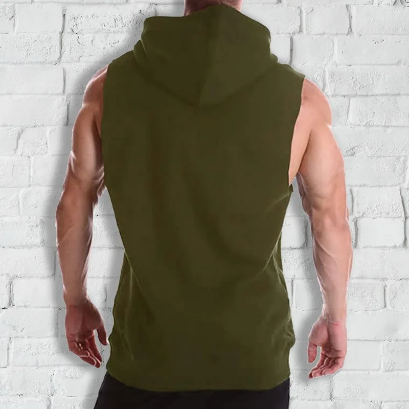 Мужские толстовки для фитнеса майки футболка без рукавов мужской жилет с