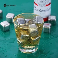 worthbuy reusable ice cube stones with tongs 188 stainless steel chillers stones for whiskey vodka wine coolers bar accessories