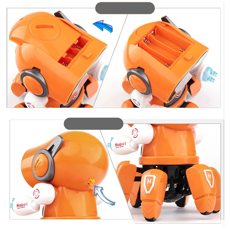 Танцевальная музыка Векторный робот электронные питомцы осьминог паук