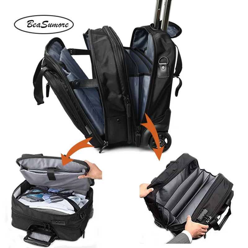 Мужской Дорожный чемодан BeaSumore Многофункциональный на колесиках для деловых