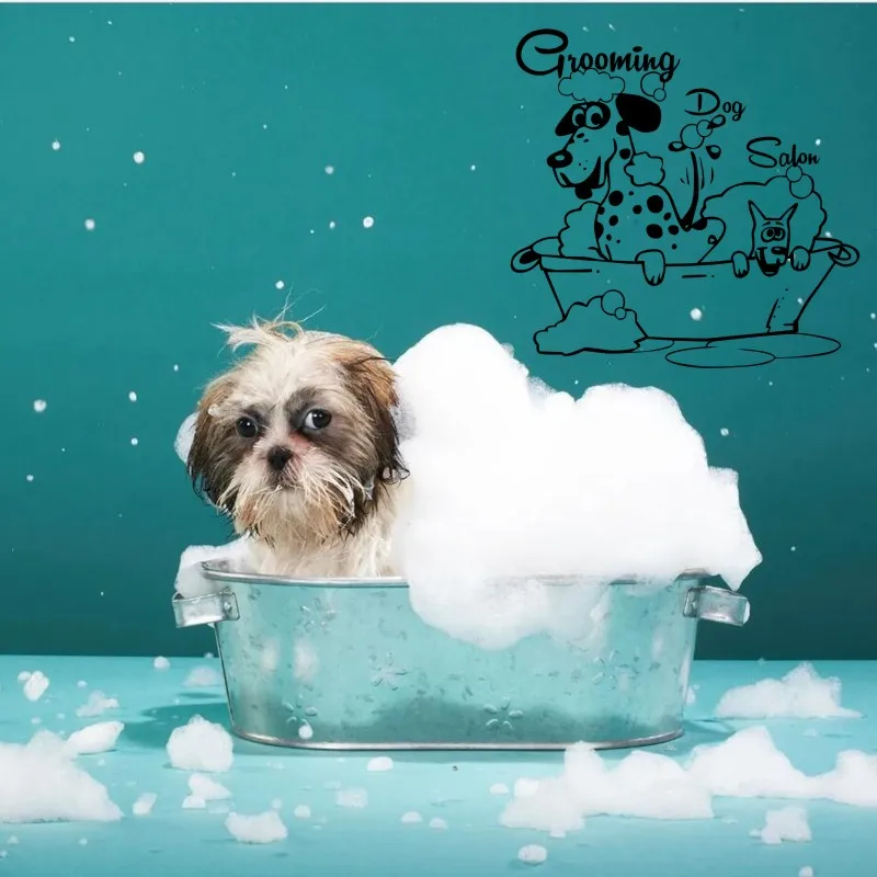 Уход за салонами наклейка для магазина домашних животных плакаты виниловые