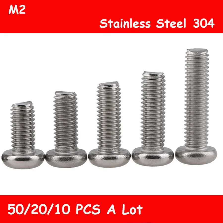 Винт микро-машинка philips с круглой панорамной головкой M2 * 3-60 мм 50/20/10 шт./лот DIN7985