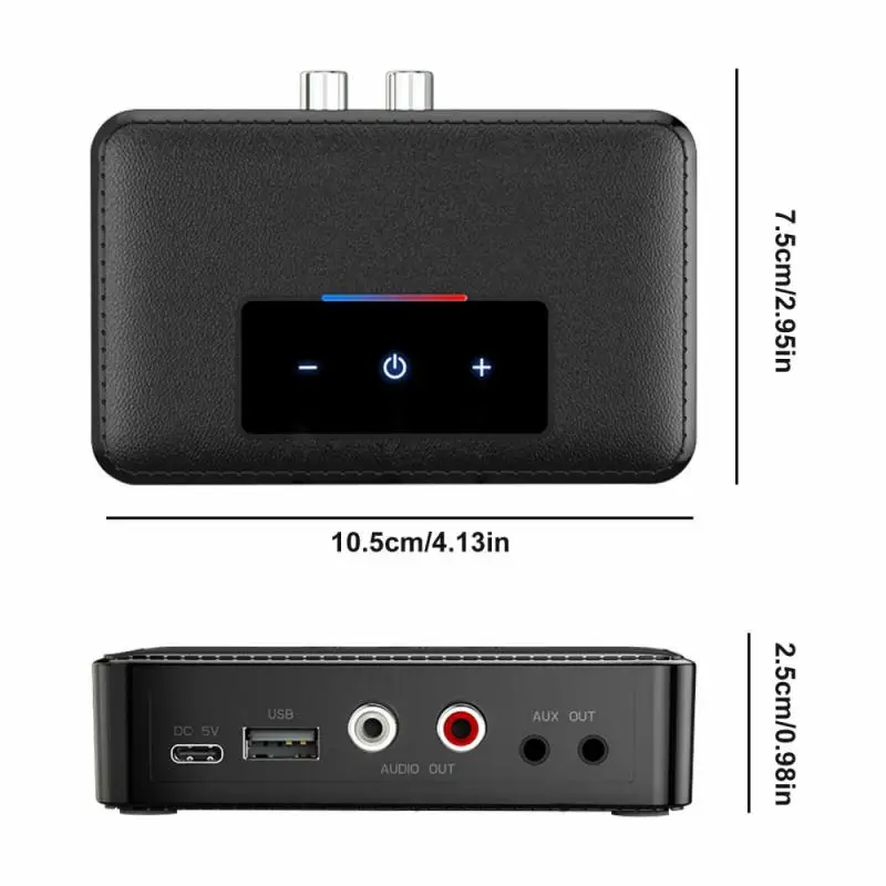 

Bluetooth-compatible Transmitter Receiver Wireless AUX NFC To 2 RCA Adapter For PC TV Headphone Car Speaker Audio Transmitter