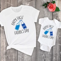 happy first fathers day 2020 fashion dad and son matching clothes print casual dad and me clothes baby girl matching outfits