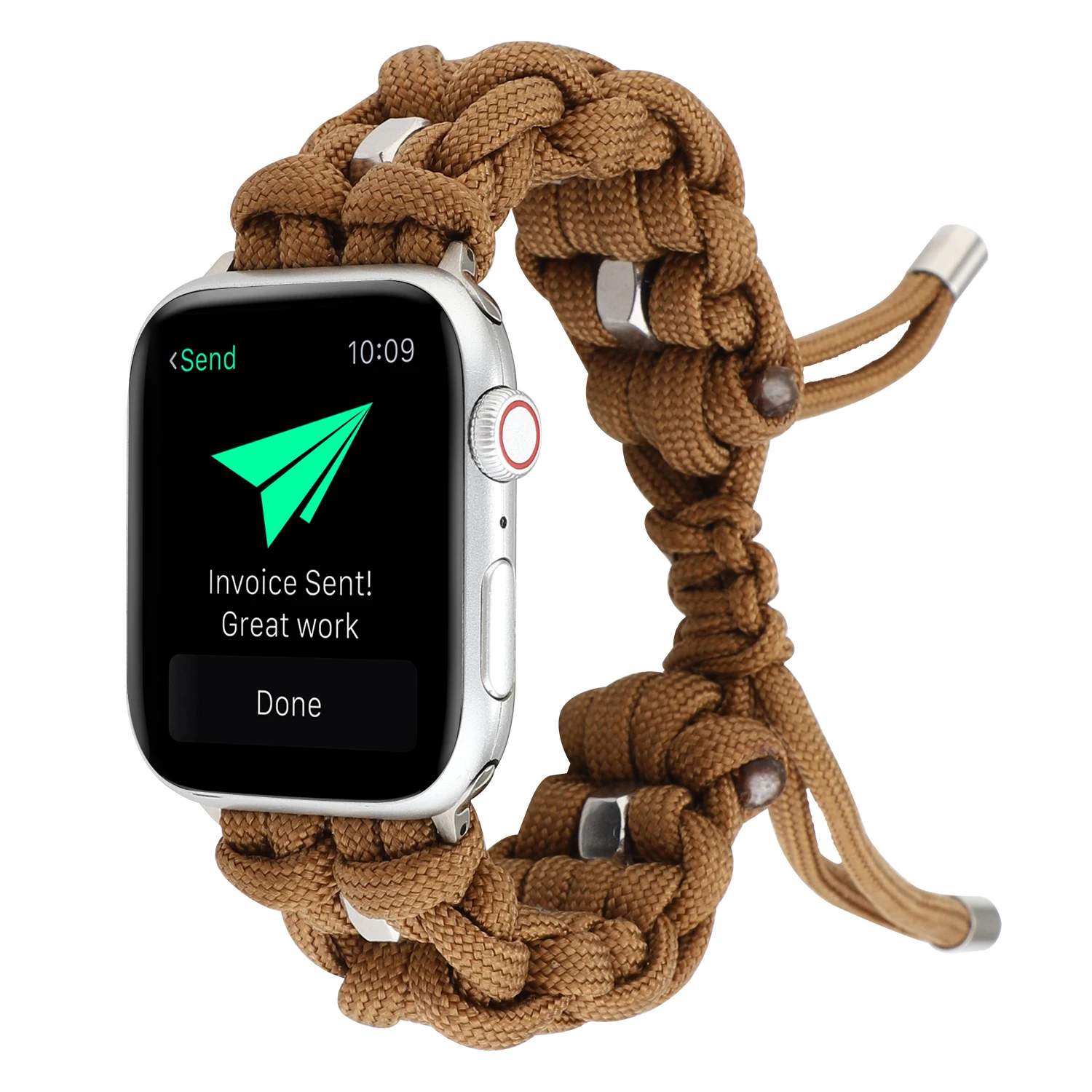 Спортивный тканый браслет из нейлоновой веревки для Apple Watch 38 мм 42 мм 40 мм 44 мм для iWatch 5 4 3 2 1
